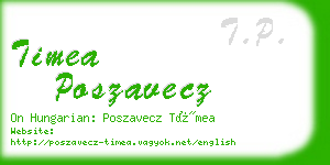 timea poszavecz business card